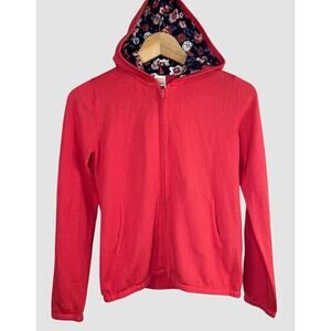 GYMBOREE Girls 10/12 Full Zip Up Hoodie Sweatshirt Outerwear Pink Floral NWT